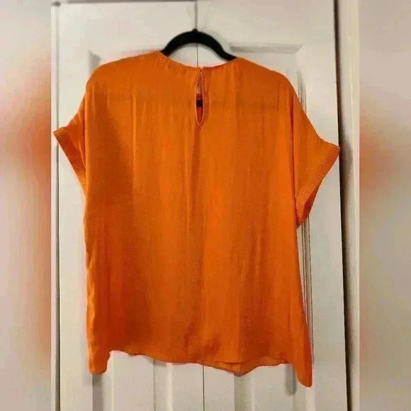 Naked Zebra women's top | orange | short sleeve | size Small - Picture 3 of 5